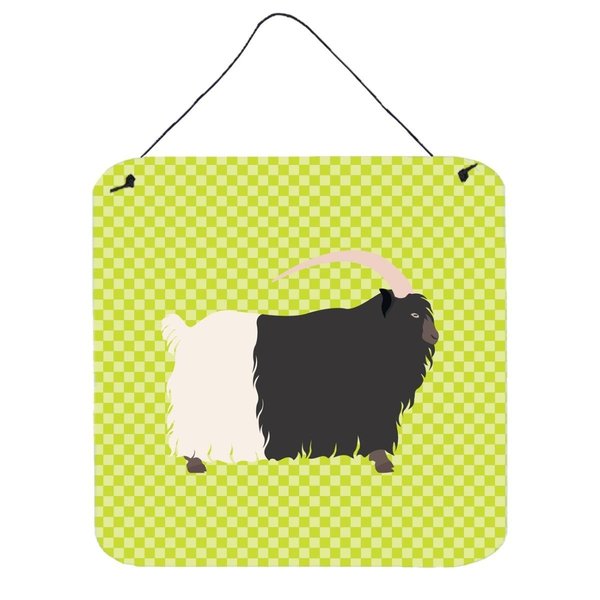 Micasa Welsh Black-Necked Goat Green Wall or Door Hanging Prints6 x 6 in. MI225911